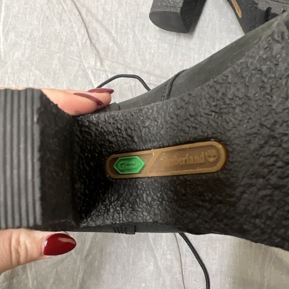 Timberland 8432A Women's Earthkeeper Glancy High Heel Black Leather Boots Sz 7 - Picture 11 of 12